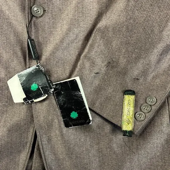 Vintage 70s Encino Western Blazer Suede Yoke Brown Sport Coat 38R NWT - Picture 7 of 8